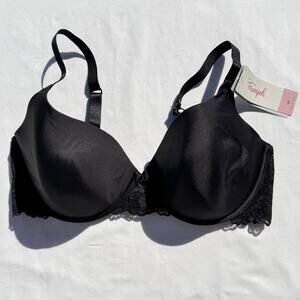 Triumph Forbidden Lace Lined Underwire Bra US 34A Black